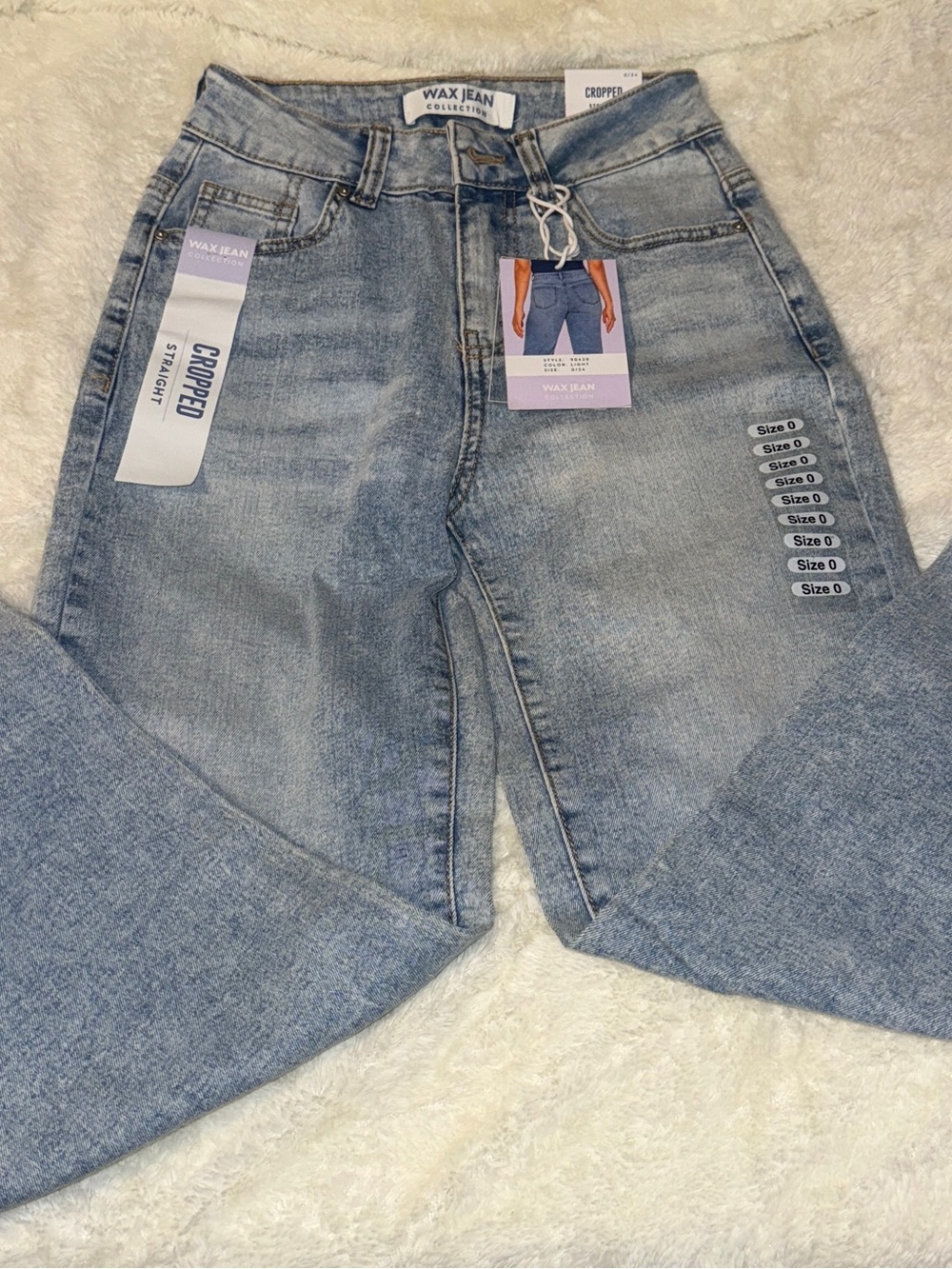 Wax Jean Light Blue Cropped Straight Jeans